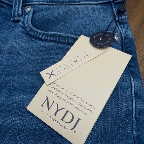 NYDJ Jeans Womens Size 8 Blake High Rise Slim Flare in Stunning Blue NWT - Picture 2 of 11